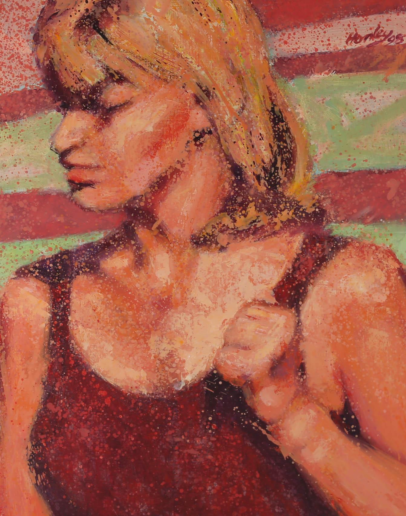 Clifford Hanley (1948-2021) - Olio del 1998 incorniciato, Mattina sul davanti in vendita 1