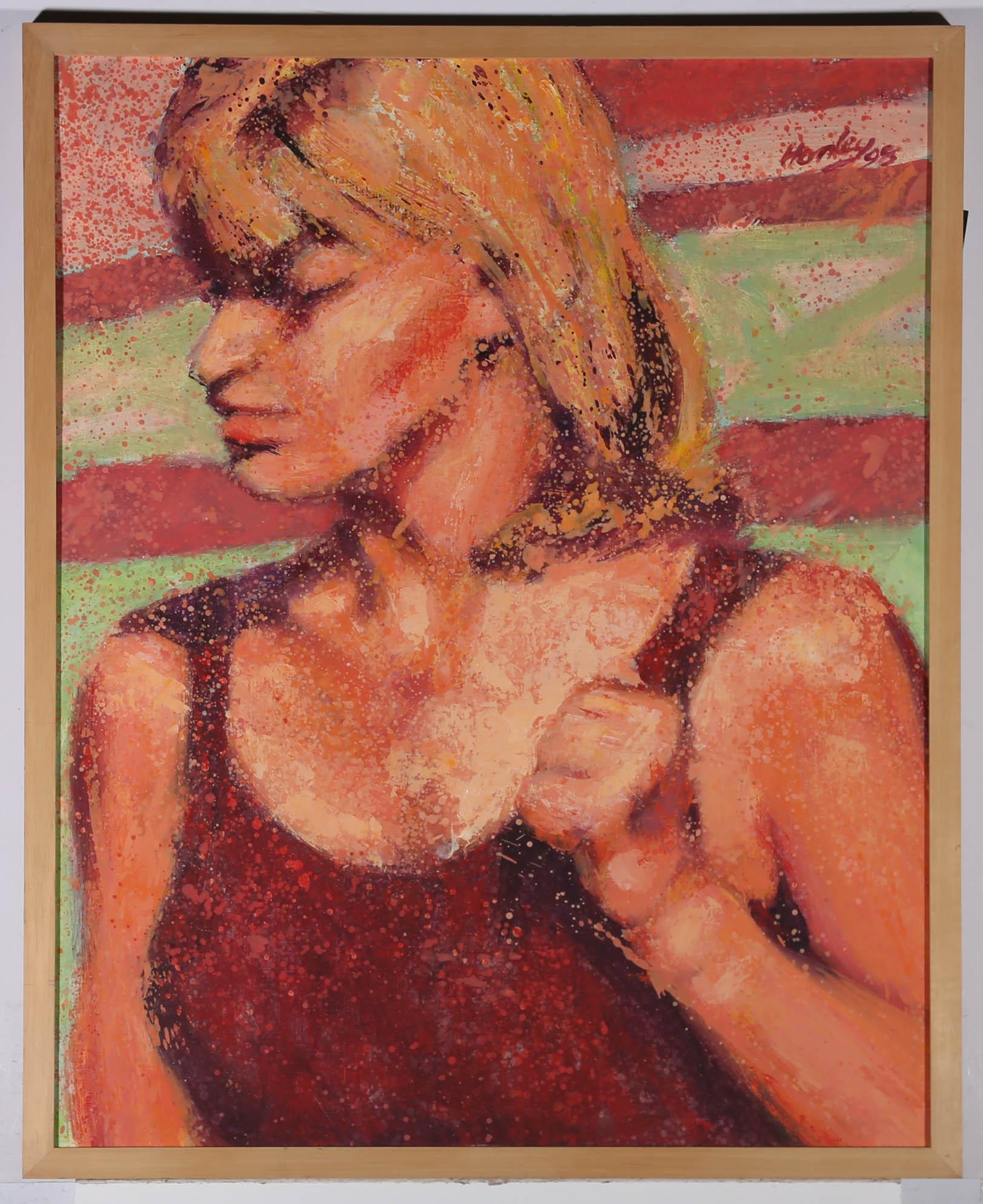 Clifford Hanley (1948-2021) - Olio del 1998 incorniciato, Mattina sul davanti in vendita 2