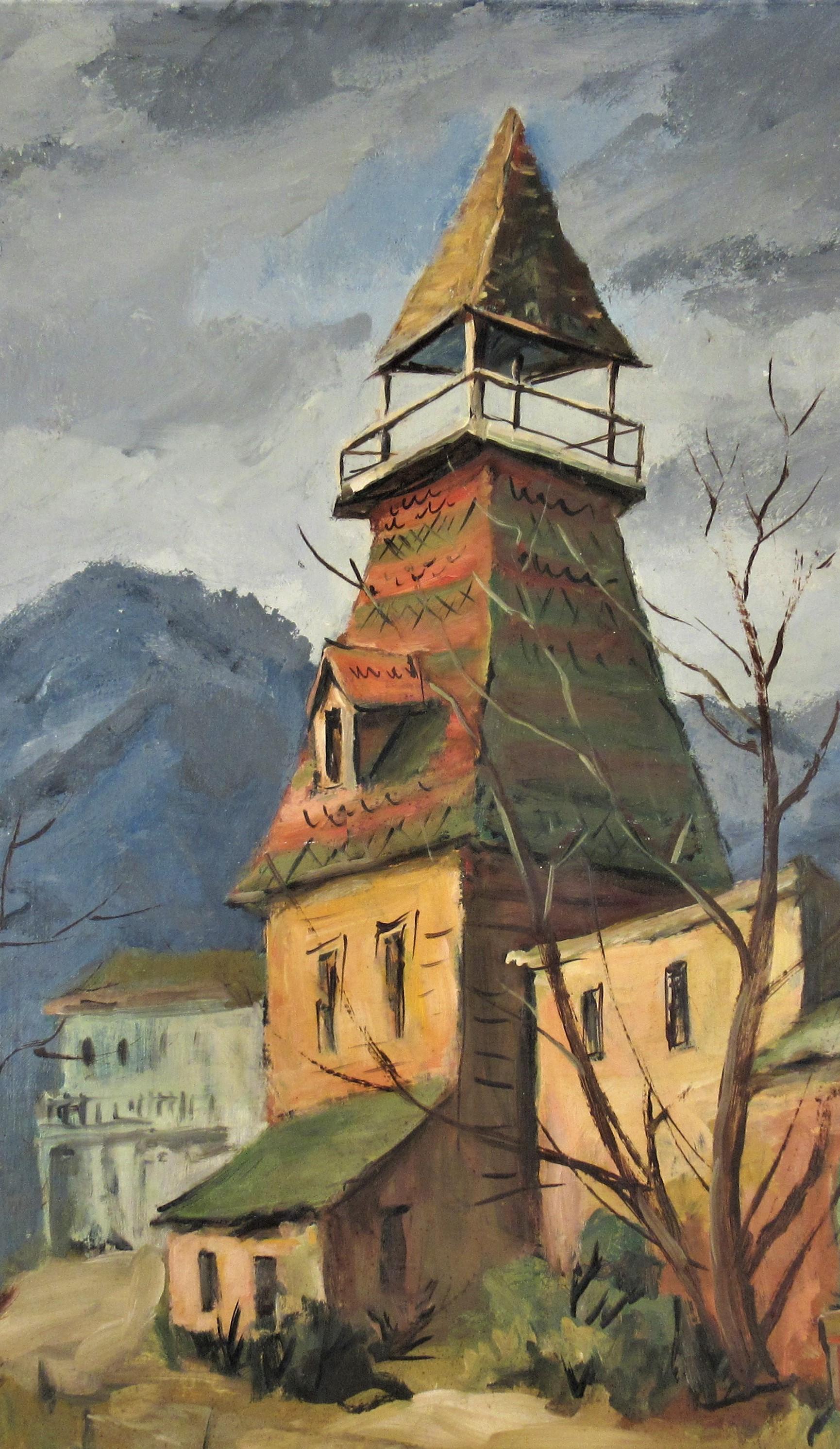 Auburn, Firehouse - Painting by Clifford Holmes