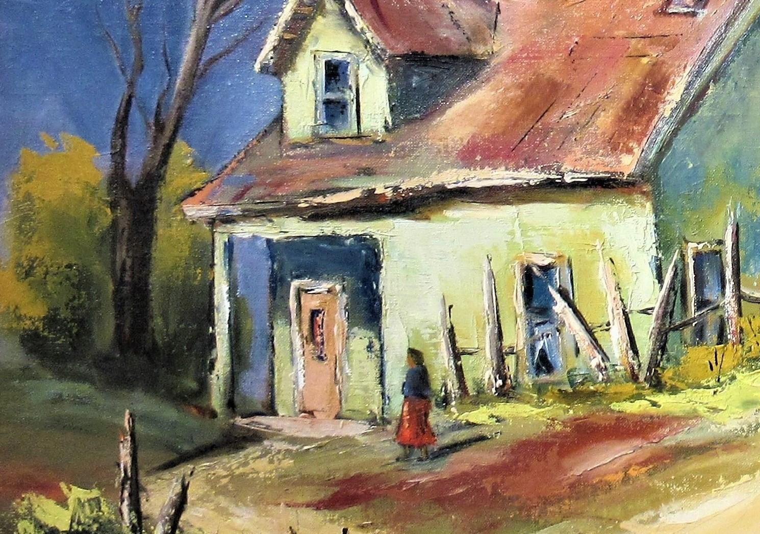 El Vall - Landscape Painting Marrone di Clifford Holmes