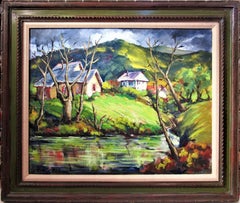 Landscape with Houses and Pond, California