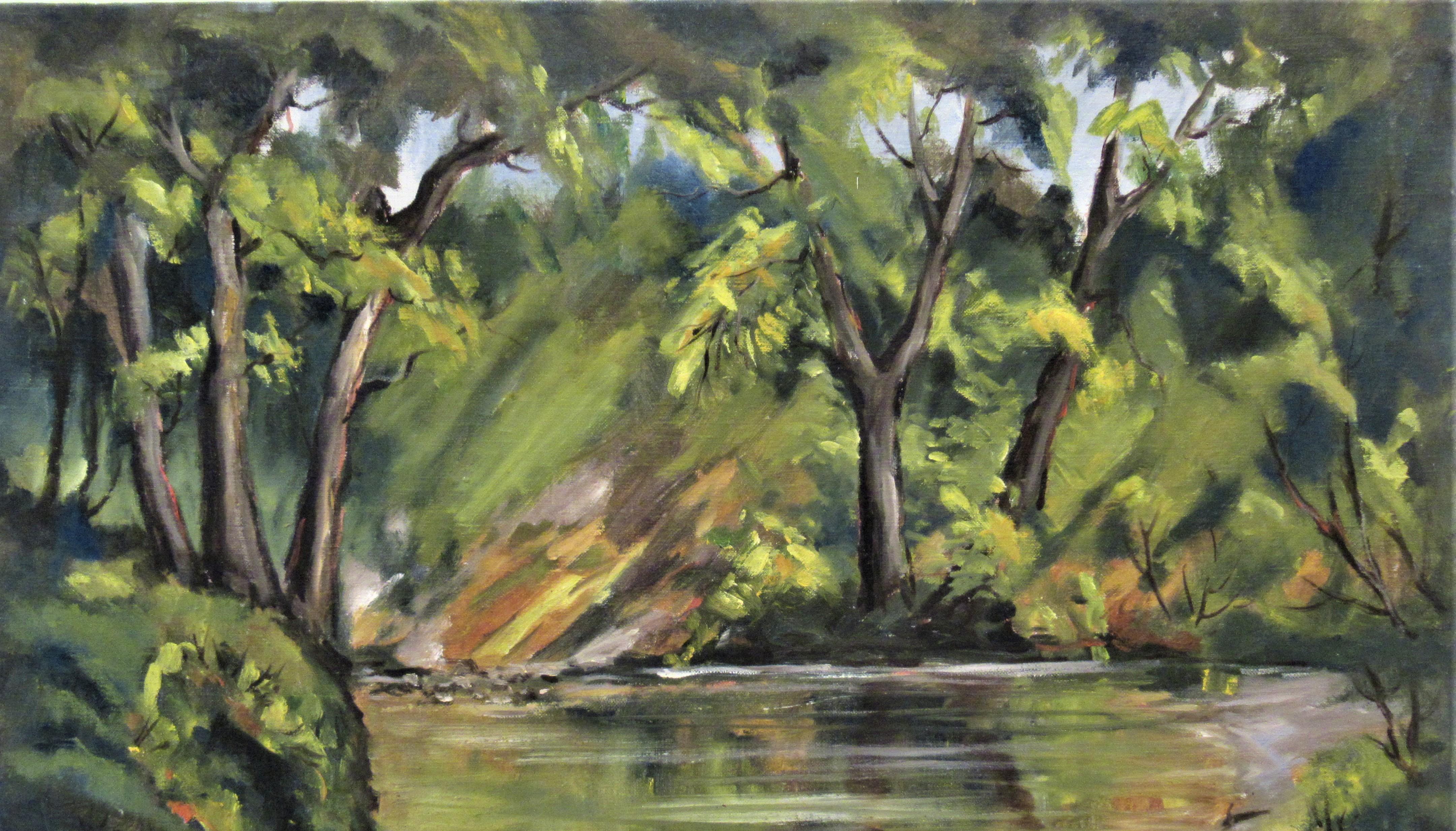 Palomares Creek, California - Painting by Clifford Holmes