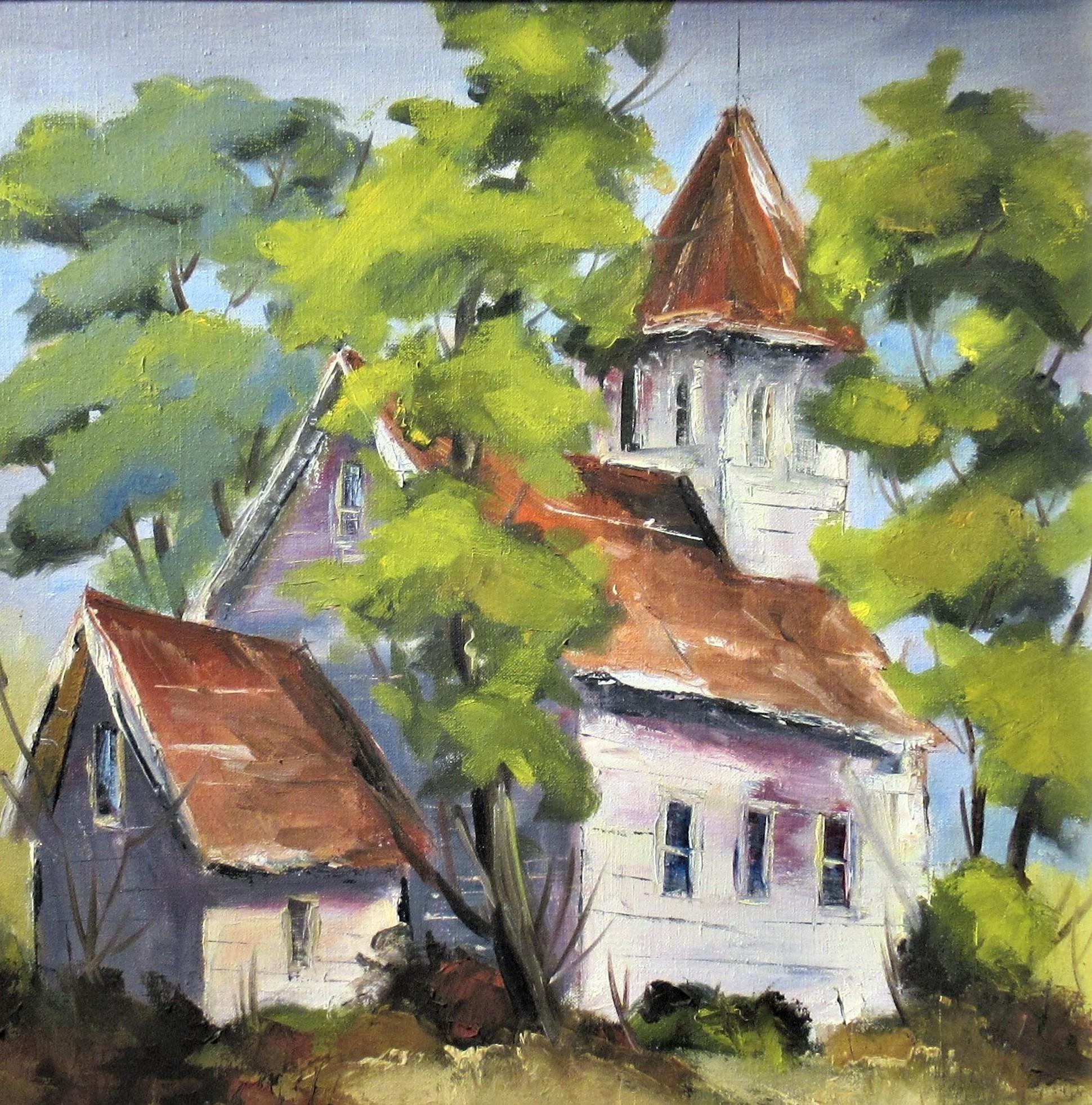 Chiesa di St Raymonds - Painting Impressionismo americano di Clifford Holmes