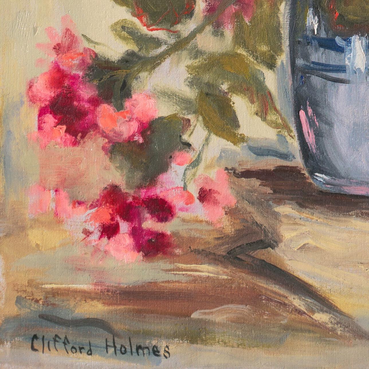 'Summer Bouquet', Society of Western Artists, De Young Museum, Oakland Museum - Painting by Clifford Holmes