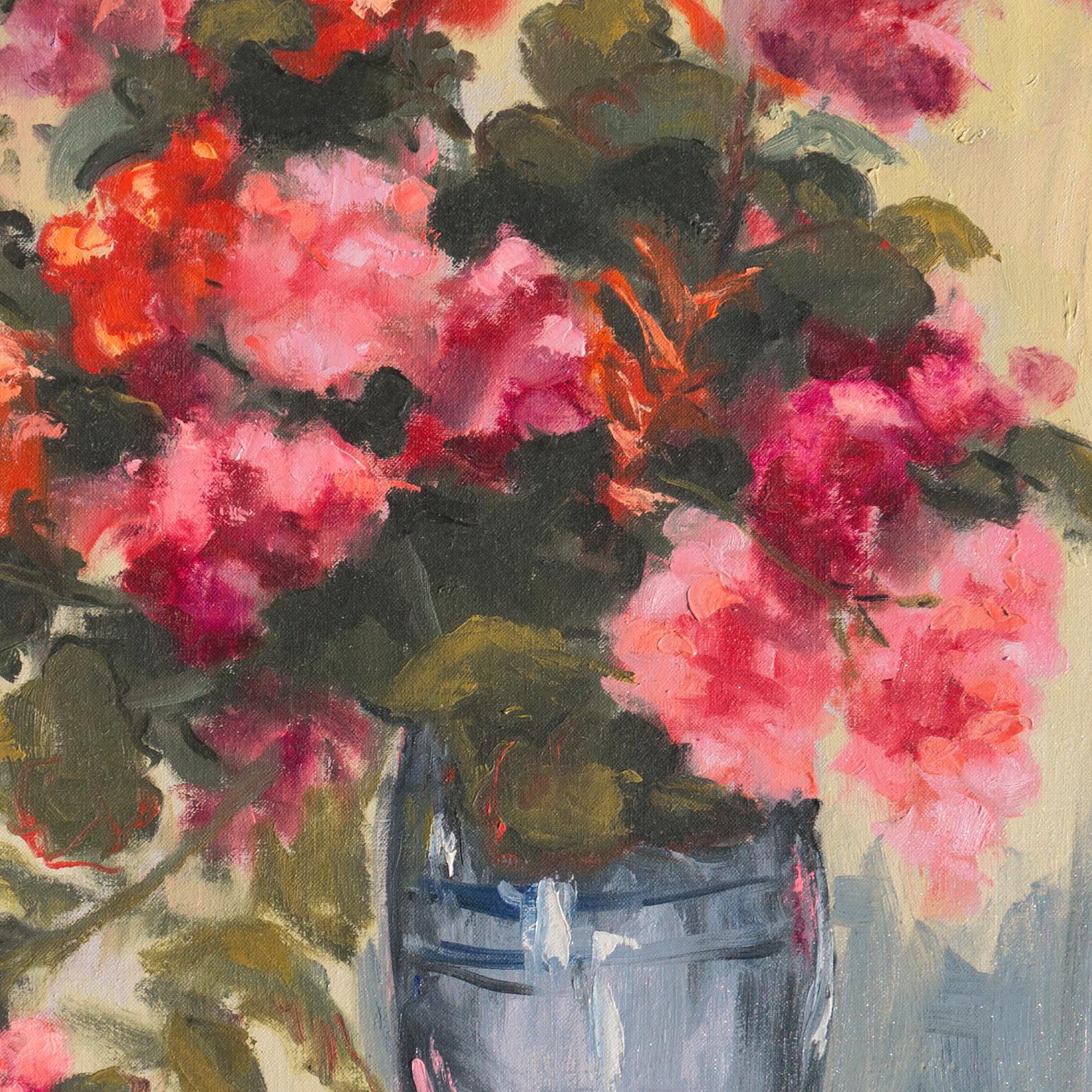 Signed lower left, 'Clifford Holmes' (American, 1876-1963) and created circa 1955. Titled, verso, 'Mixed Bouquet' and inscribed with artist's Hayward, California address. 

The descendant of a pioneer California family, Clifford Holmes first studied