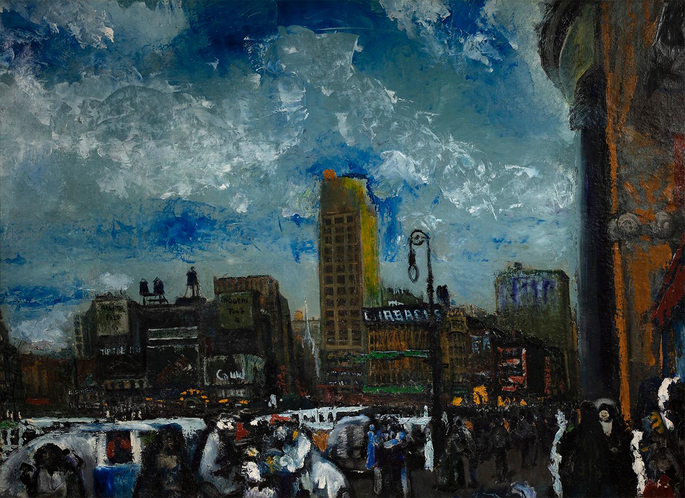 Union Square  - Painting by Clifford Isaac Addams