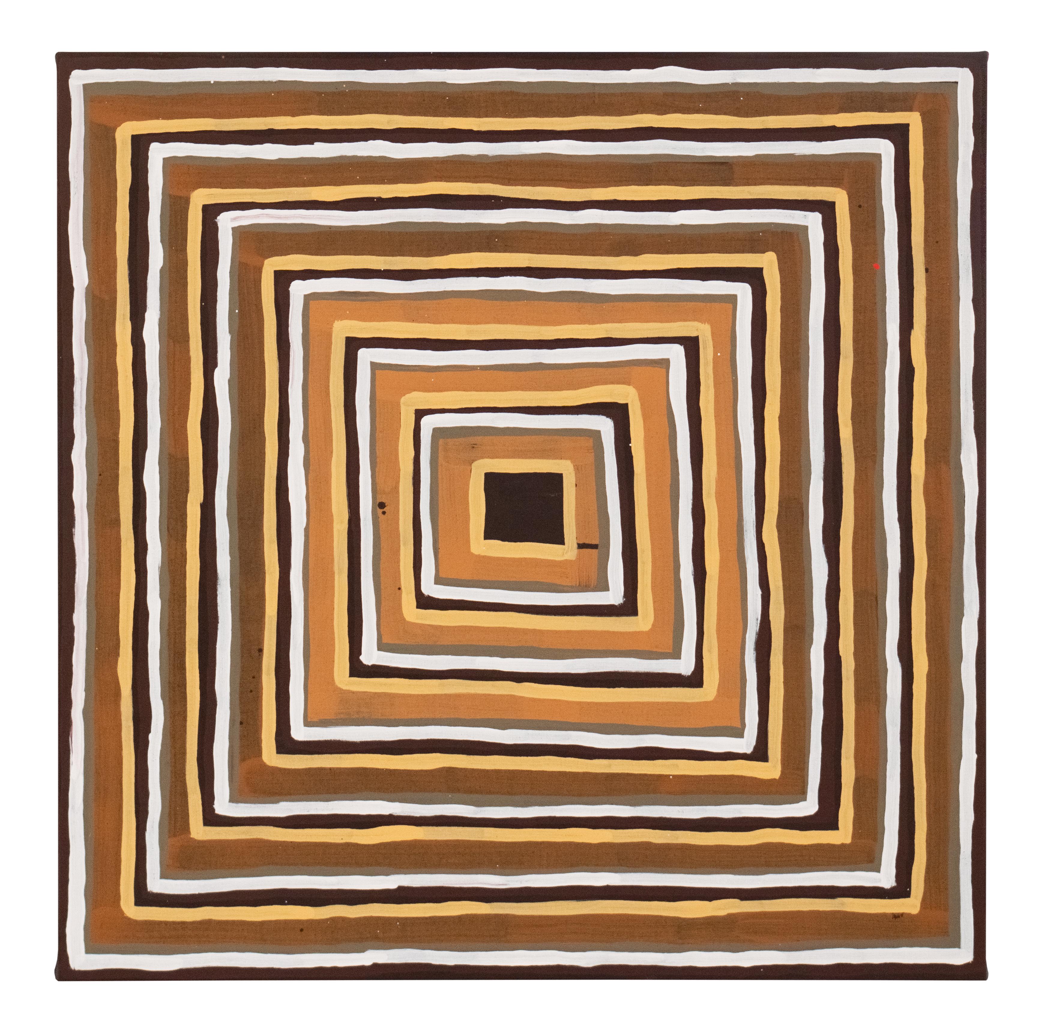 Clifford Japaljarri Thompson Abstract Painting - Meeting Place