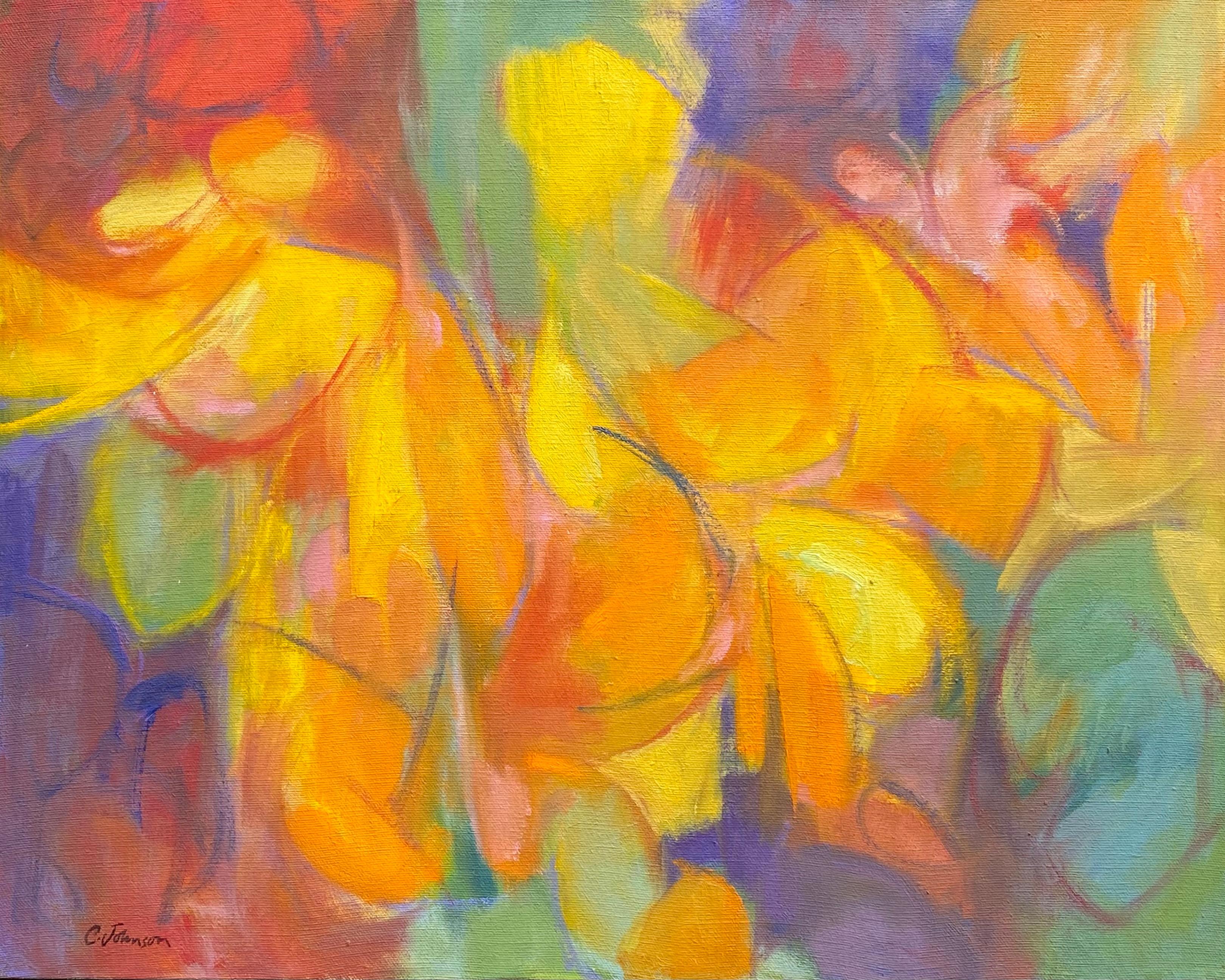 Clifford Johnson Abstract Painting - “Oranges”