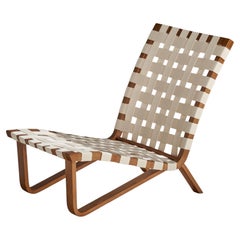 Retro Clifford Pascoe, Slipper Chair, Wood, Fabric, USA, 1950s