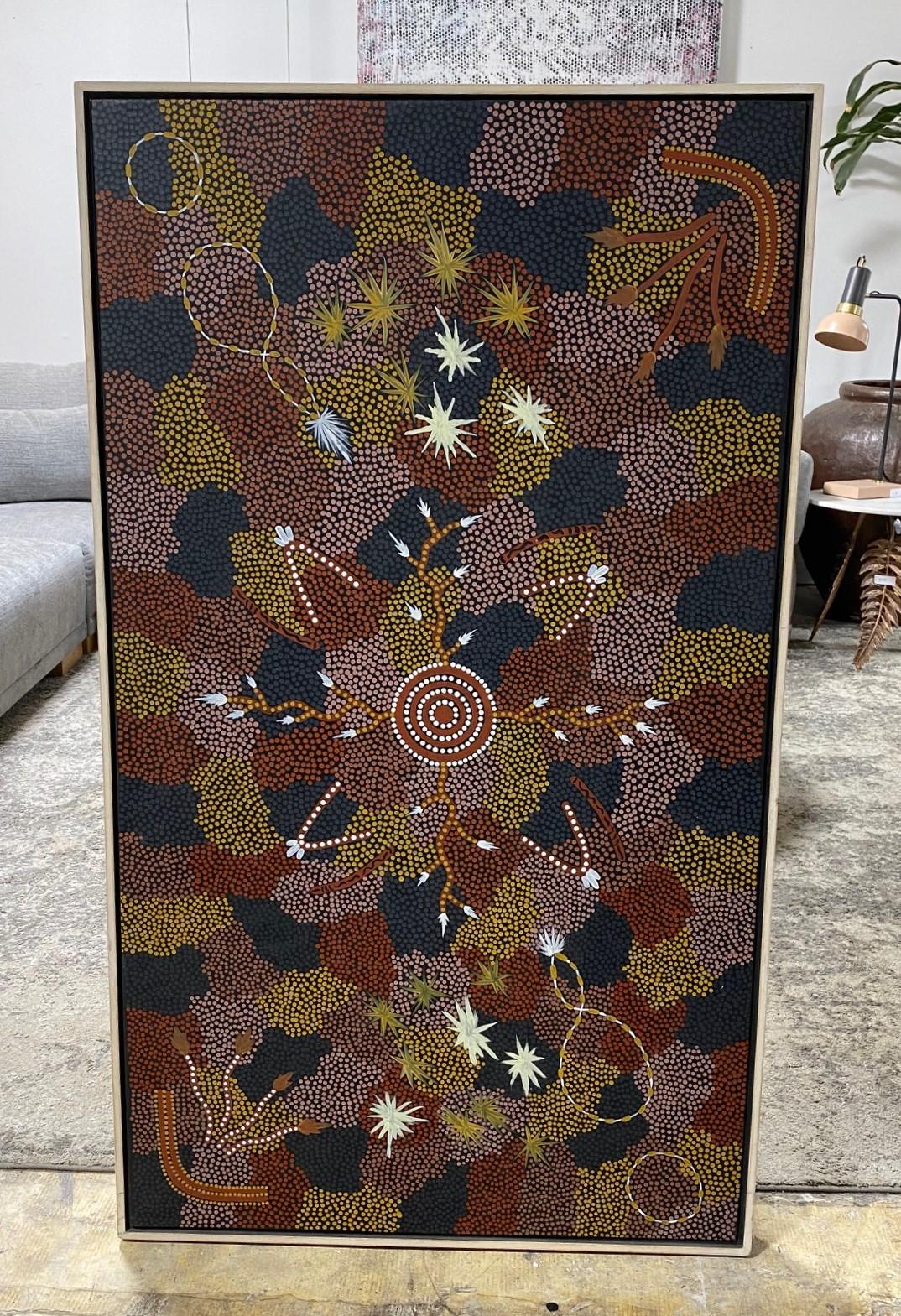 Clifford Possum Tjapaltjarri Indigenous Aboriginal Art Large Original Painting For Sale 8