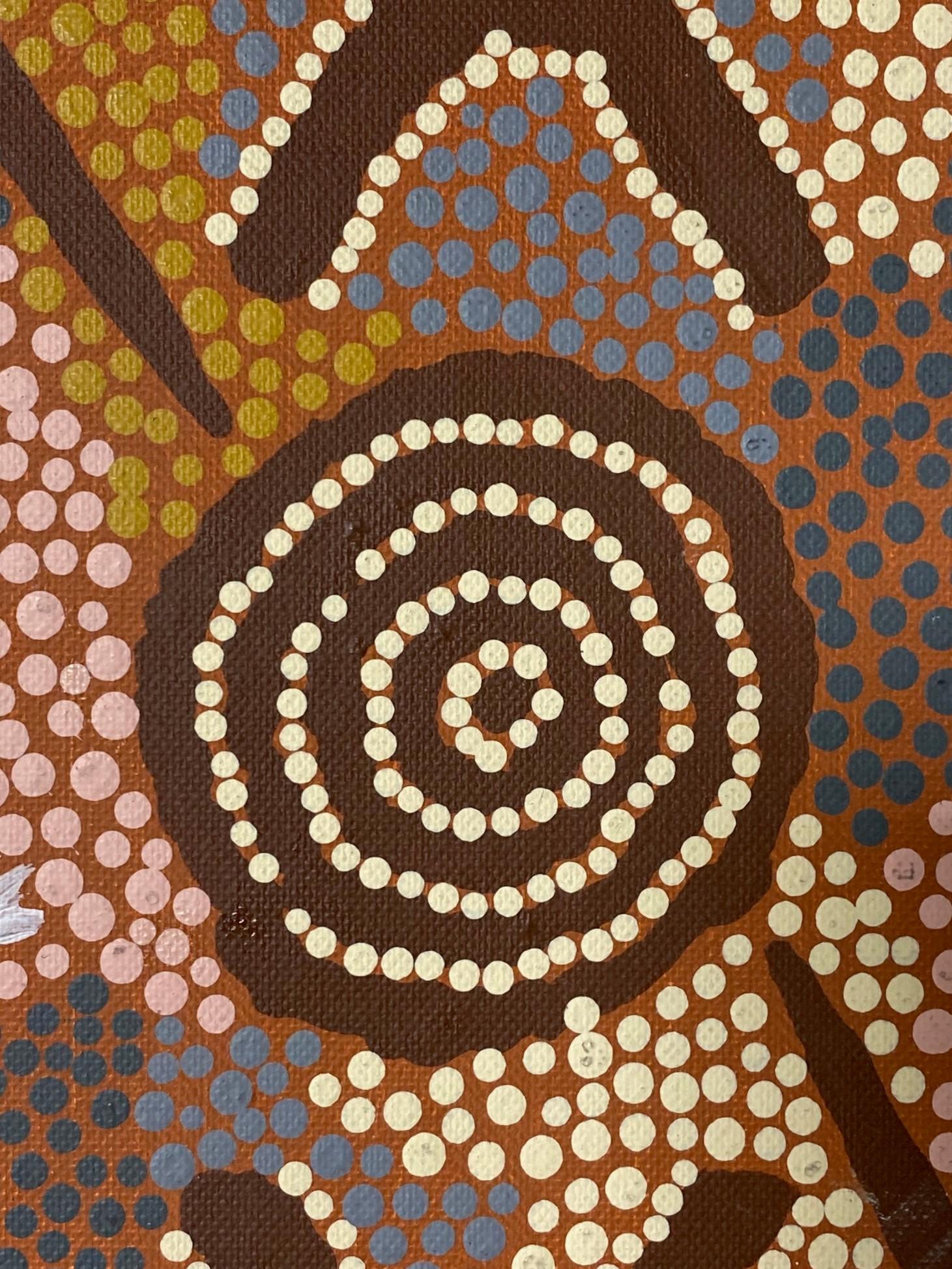 Hand-Painted Clifford Possum Tjapaltjarri Signed Indigenous Aboriginal Art Original Painting  For Sale