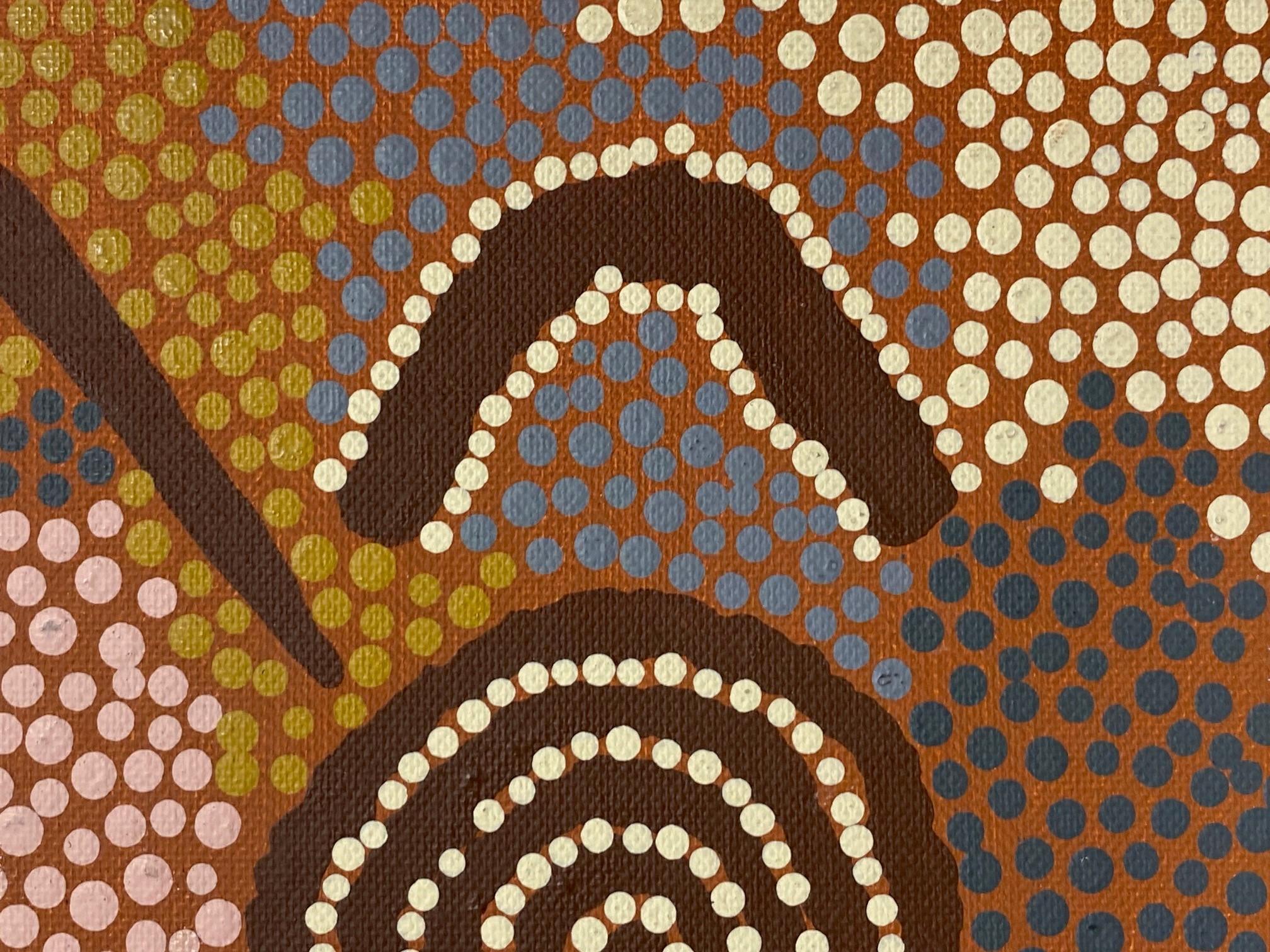 Clifford Possum Tjapaltjarri Signed Indigenous Aboriginal Art Original Painting  In Good Condition For Sale In Studio City, CA