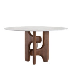 Clifford Round Carrara Marble Dining Table