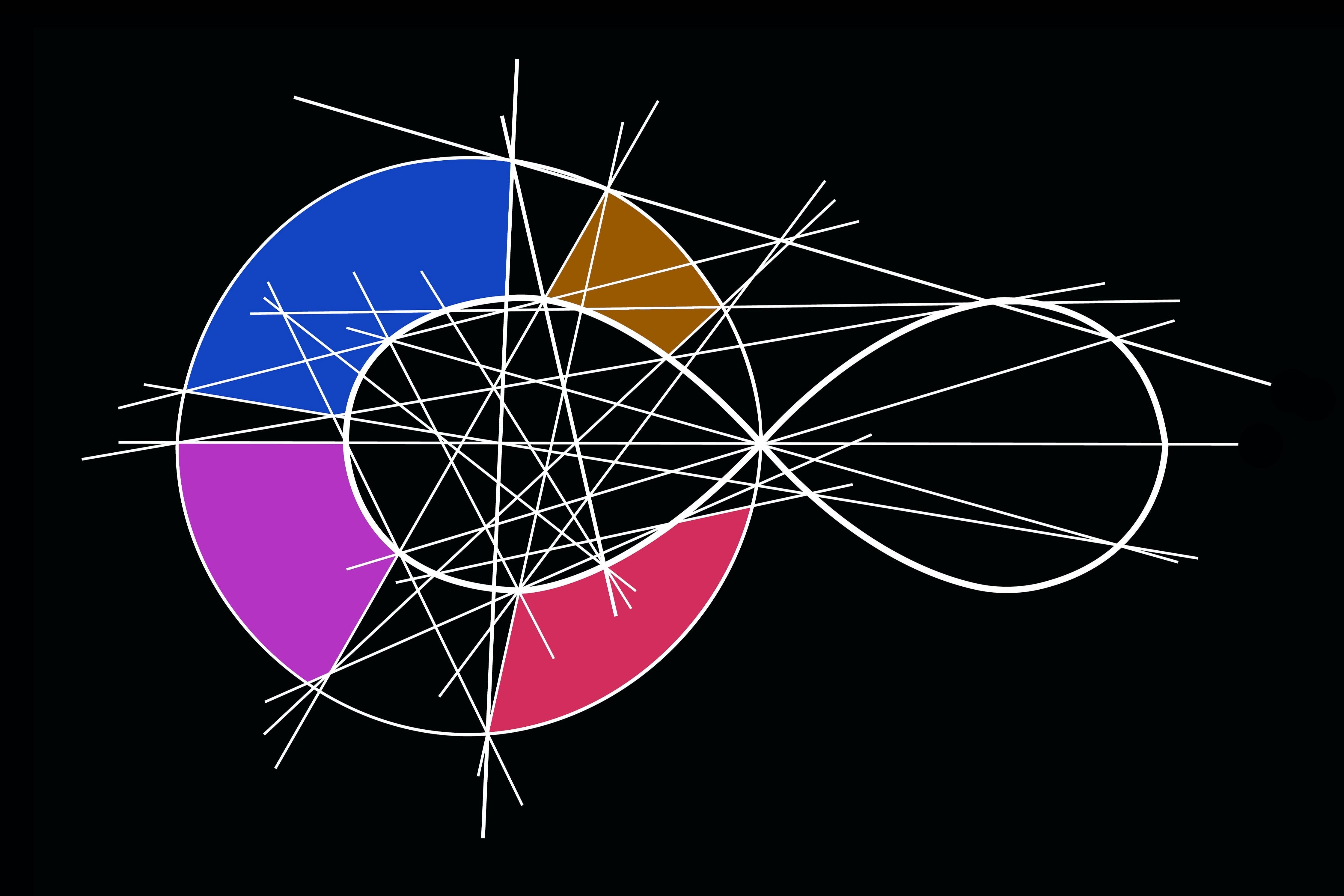 Lemniscate Construction - Mixed Media Art by Clifford Singer