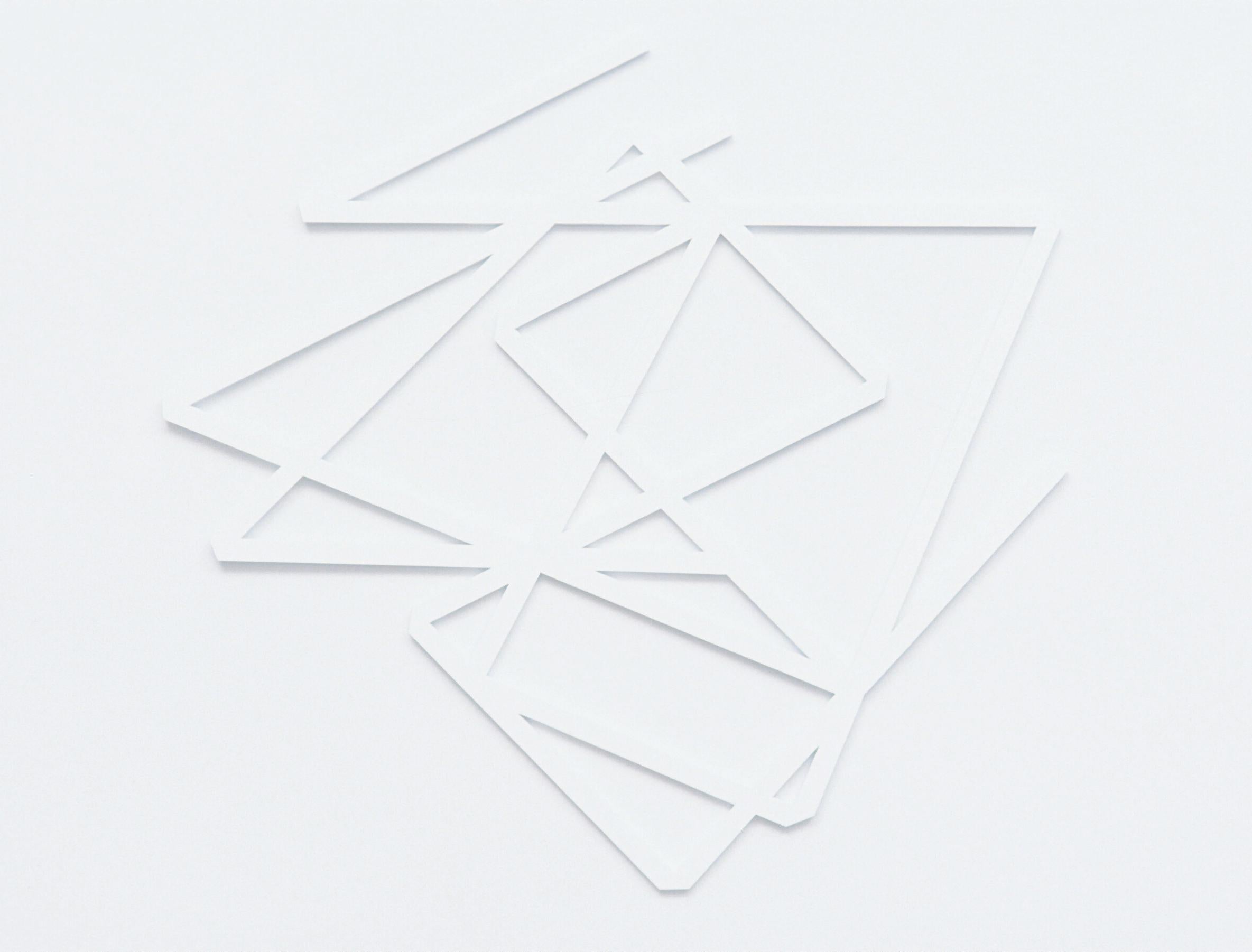 Abstract Sculpture Clifford Singer - Nuages géométriques. Nuage blanc