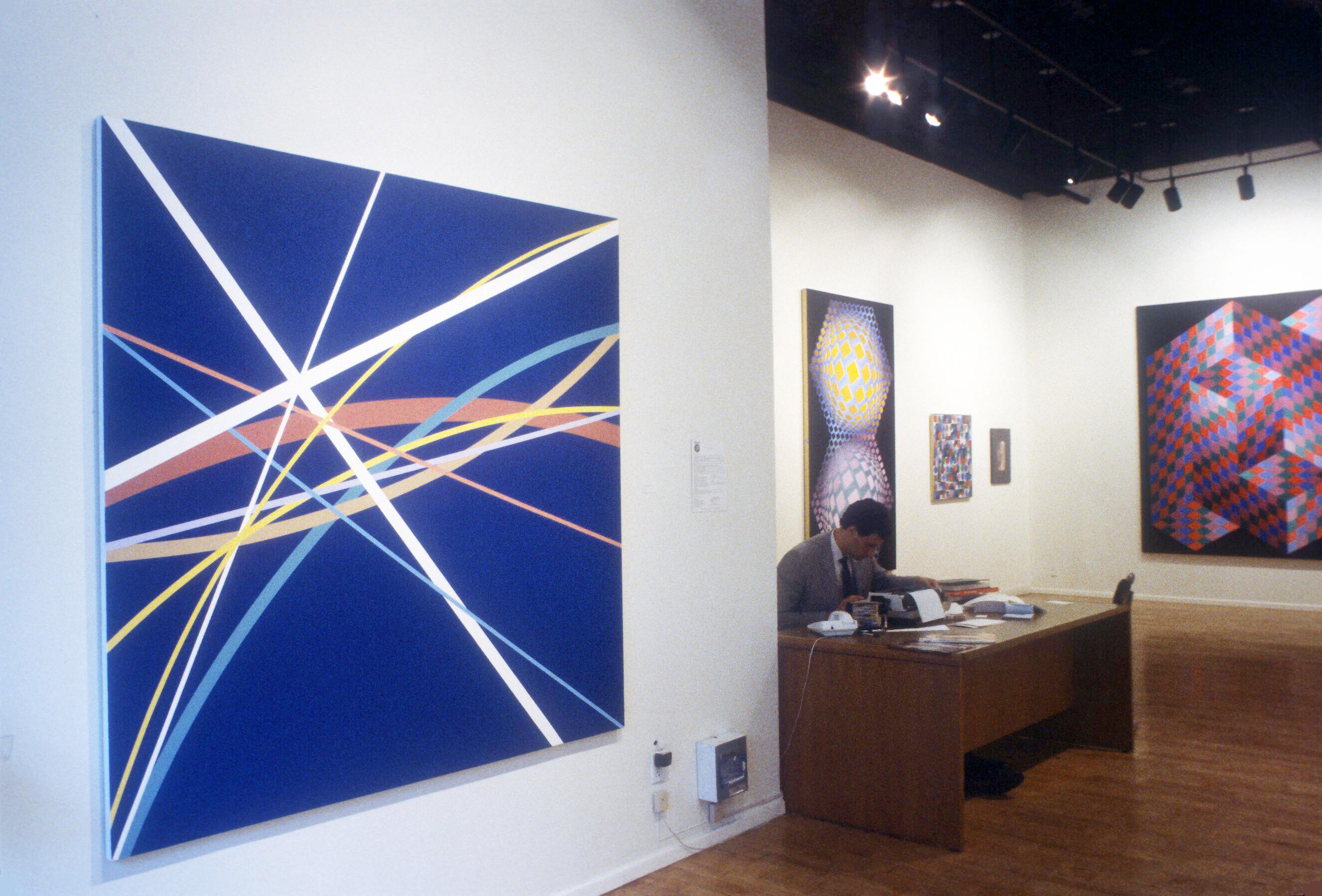 Star Fighter - Painting Astrattismo geometrico di Clifford Singer