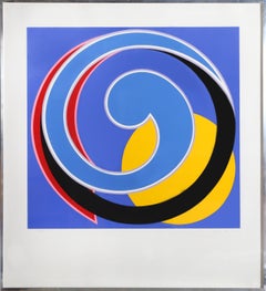 Large Colorful Abstract Screenprint by Clifford Singer