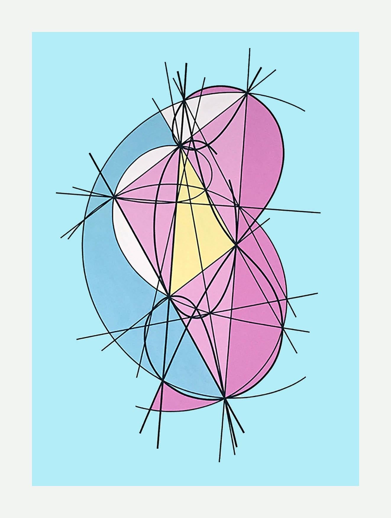 Abstract Print Clifford Singer - Neuberg Strophoid avec cercles apolloniens. [Univers fermé]