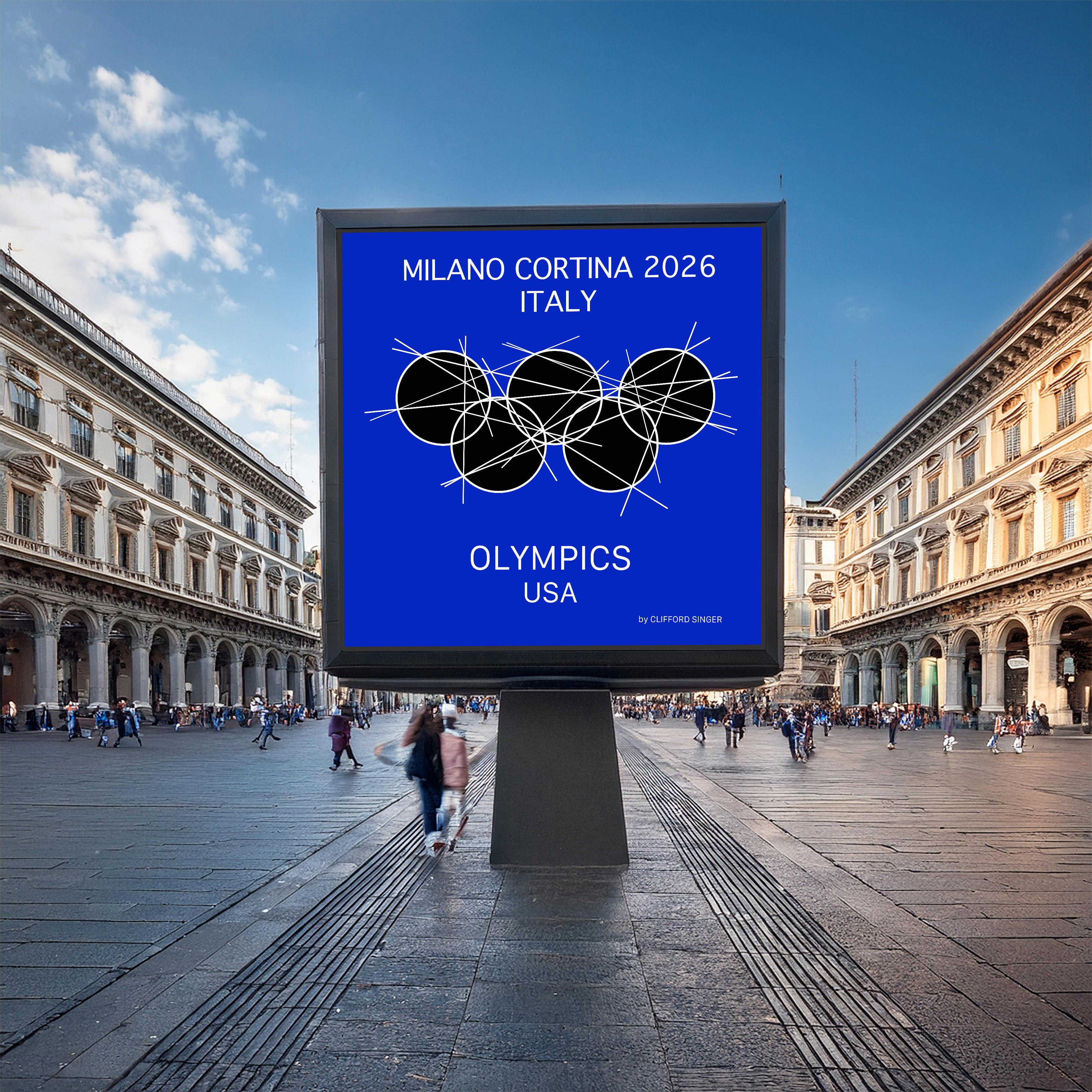 Olympics. Milano Cortina. 2026 - American Modern Print by Clifford Singer