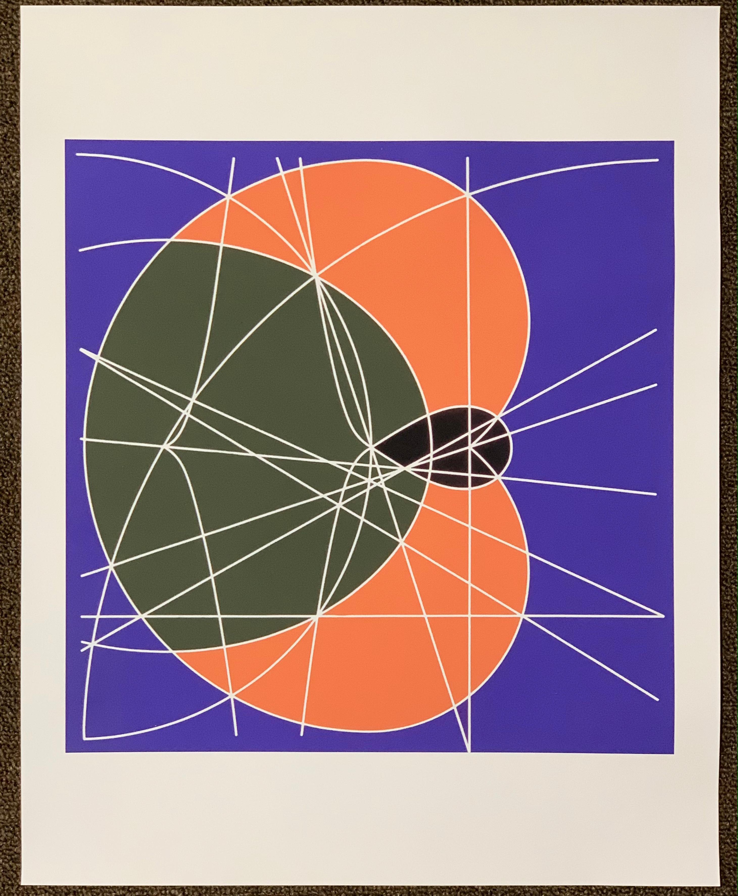 Clifford Singer Abstract Print – Geometrie-Lesson