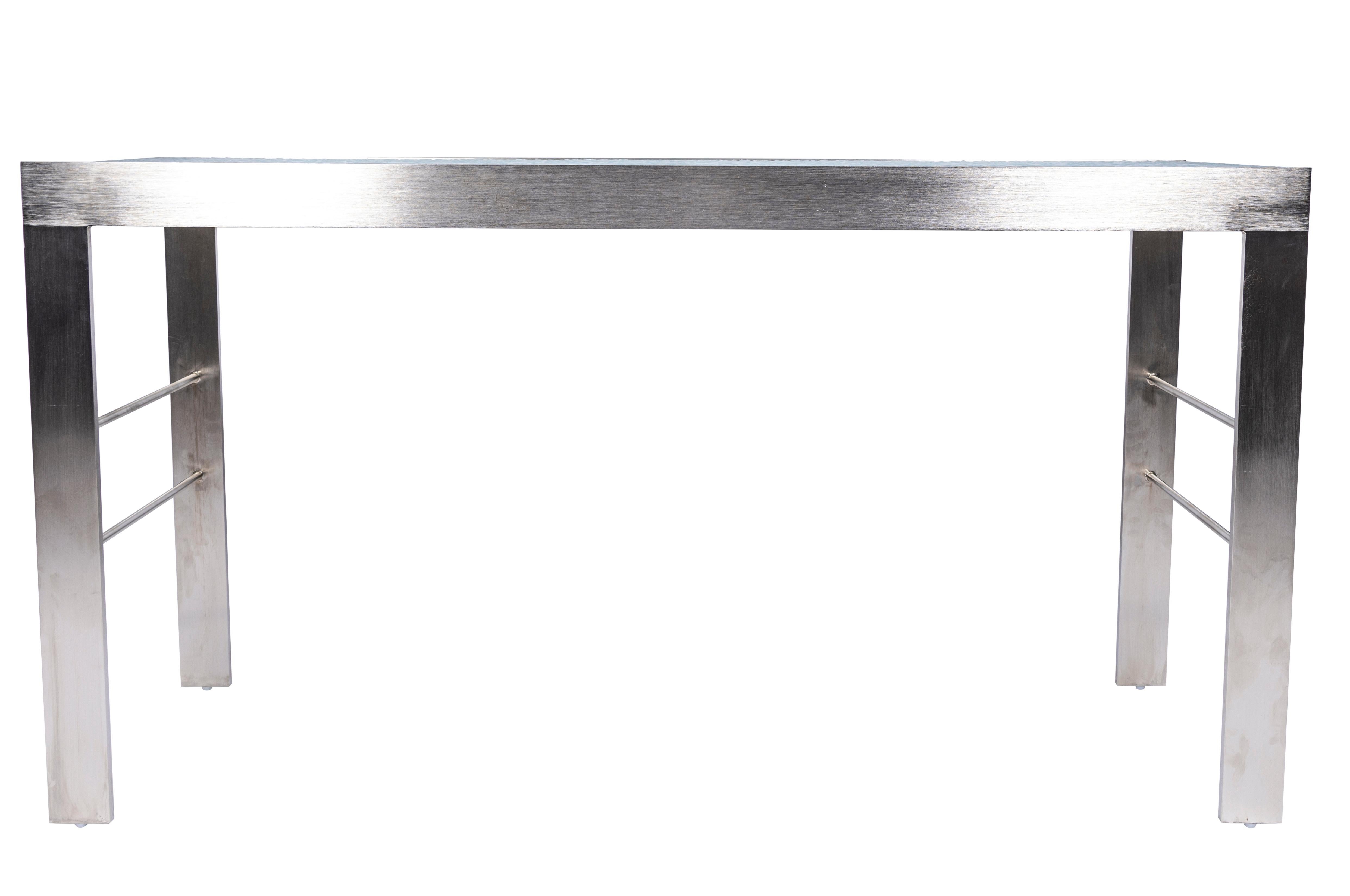 Mid-Century Modern Clift Console Glass Top For Sale
