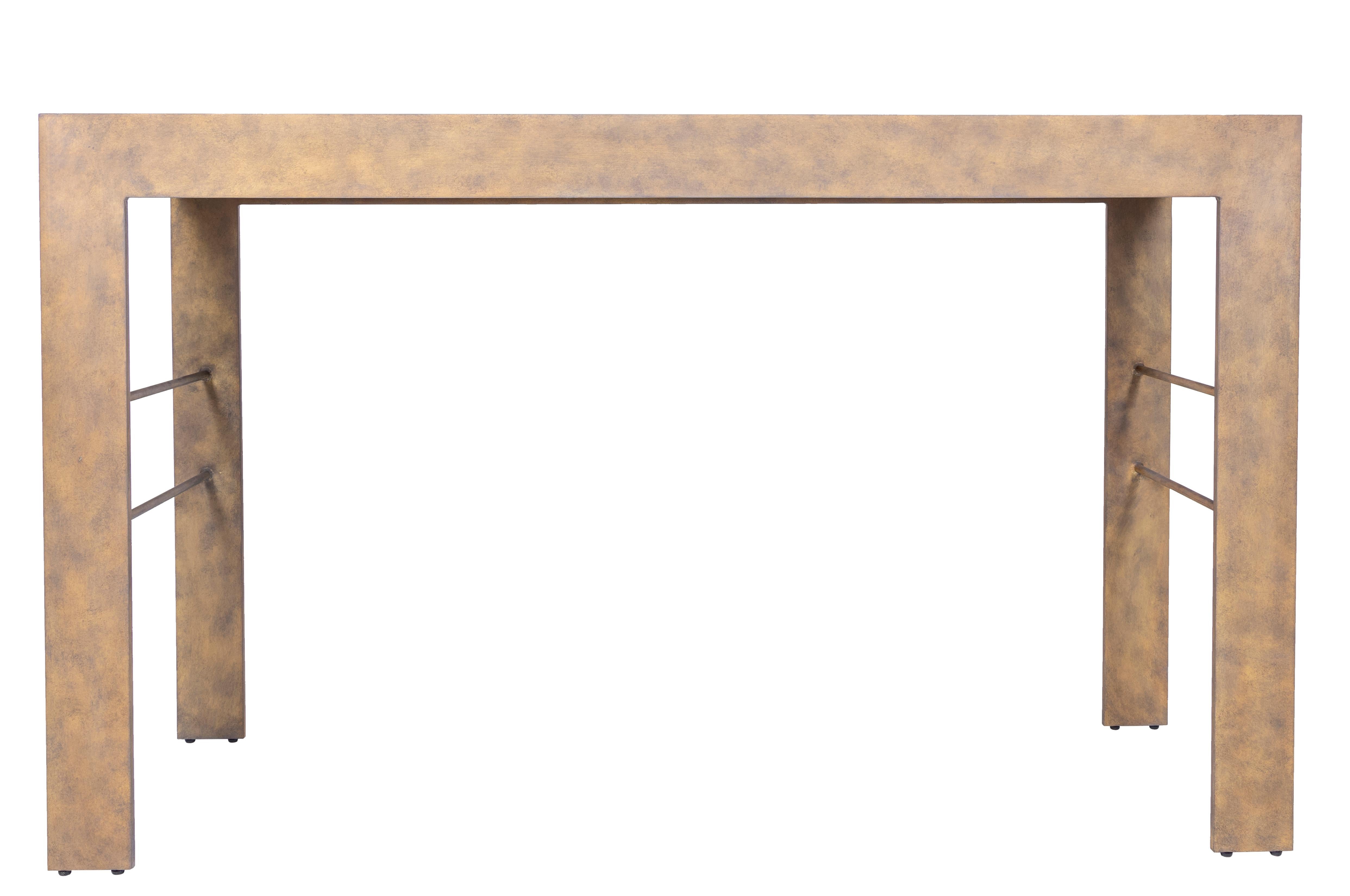 The Clift console table with the wood top, molds natural beauty with contemporary design. A tall sleek design featuring a solid white oak table top produces an unique organic aspect to your interior. With unique grains and textures particular to