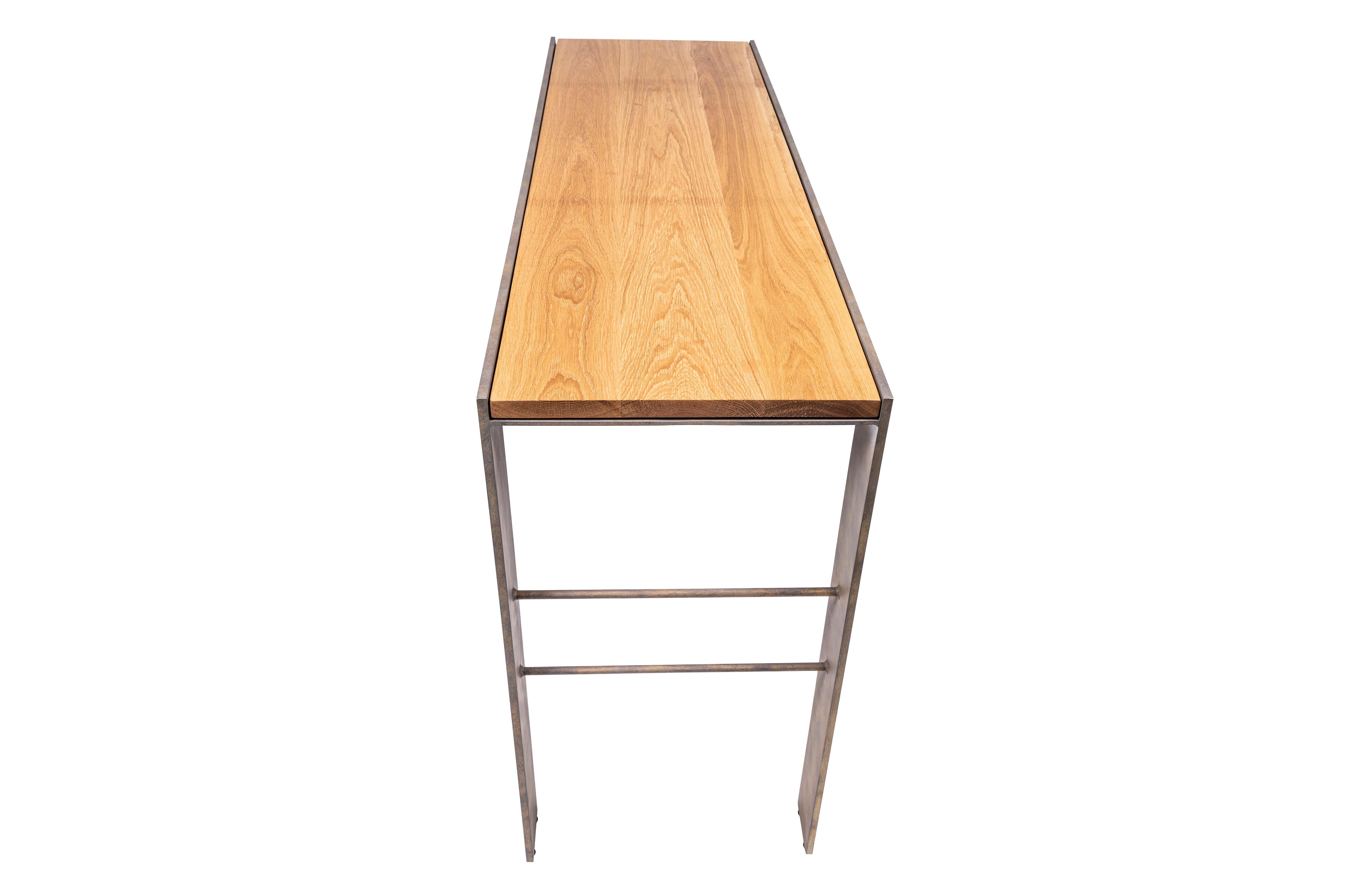 Mid-Century Modern Clift Console Wood Top For Sale