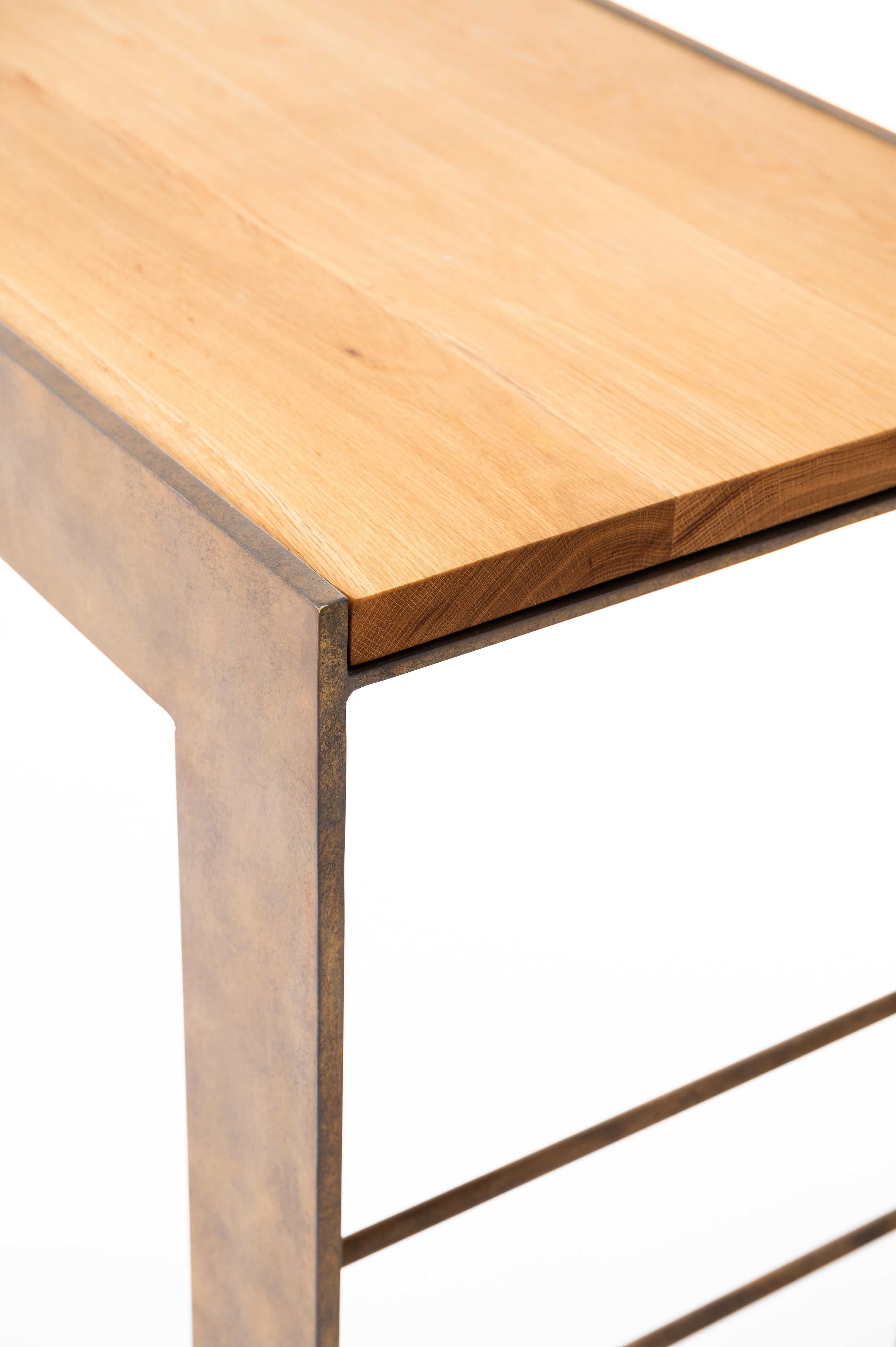 Contemporary Clift Console Wood Top For Sale