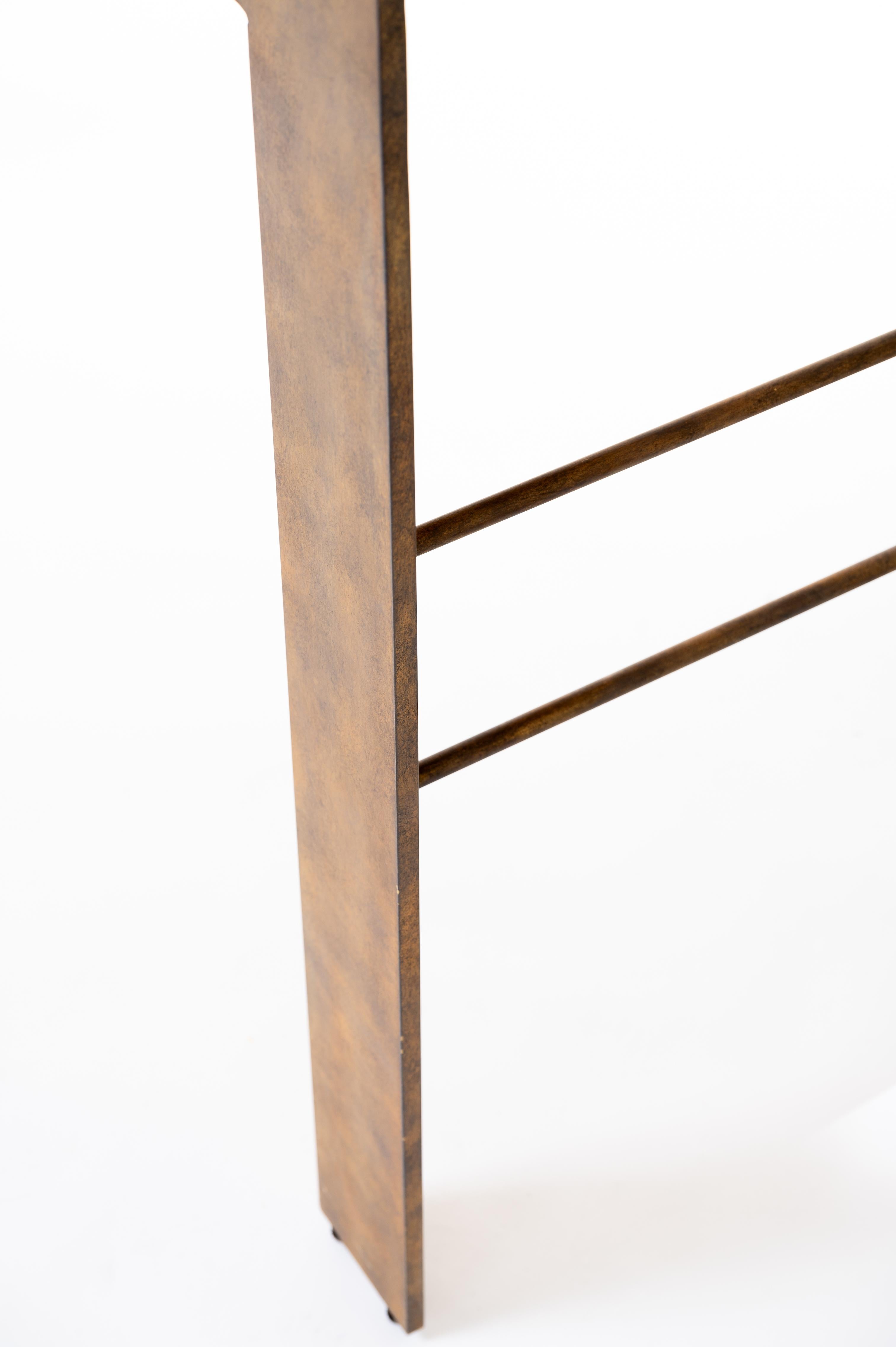 Metal Clift Console Wood Top For Sale