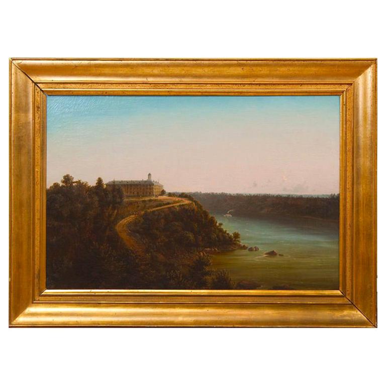 Clifton Hotel by Niagara Falls by Ferdinand Richardt 1856 For Sale