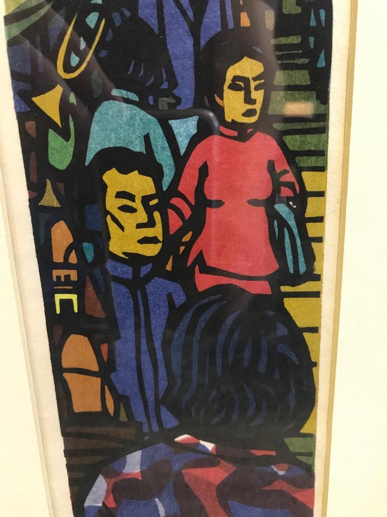 Mid-20th Century Clifton Karhu Limited Edition Japanese Woodblock Print Hong Kong II, 1969