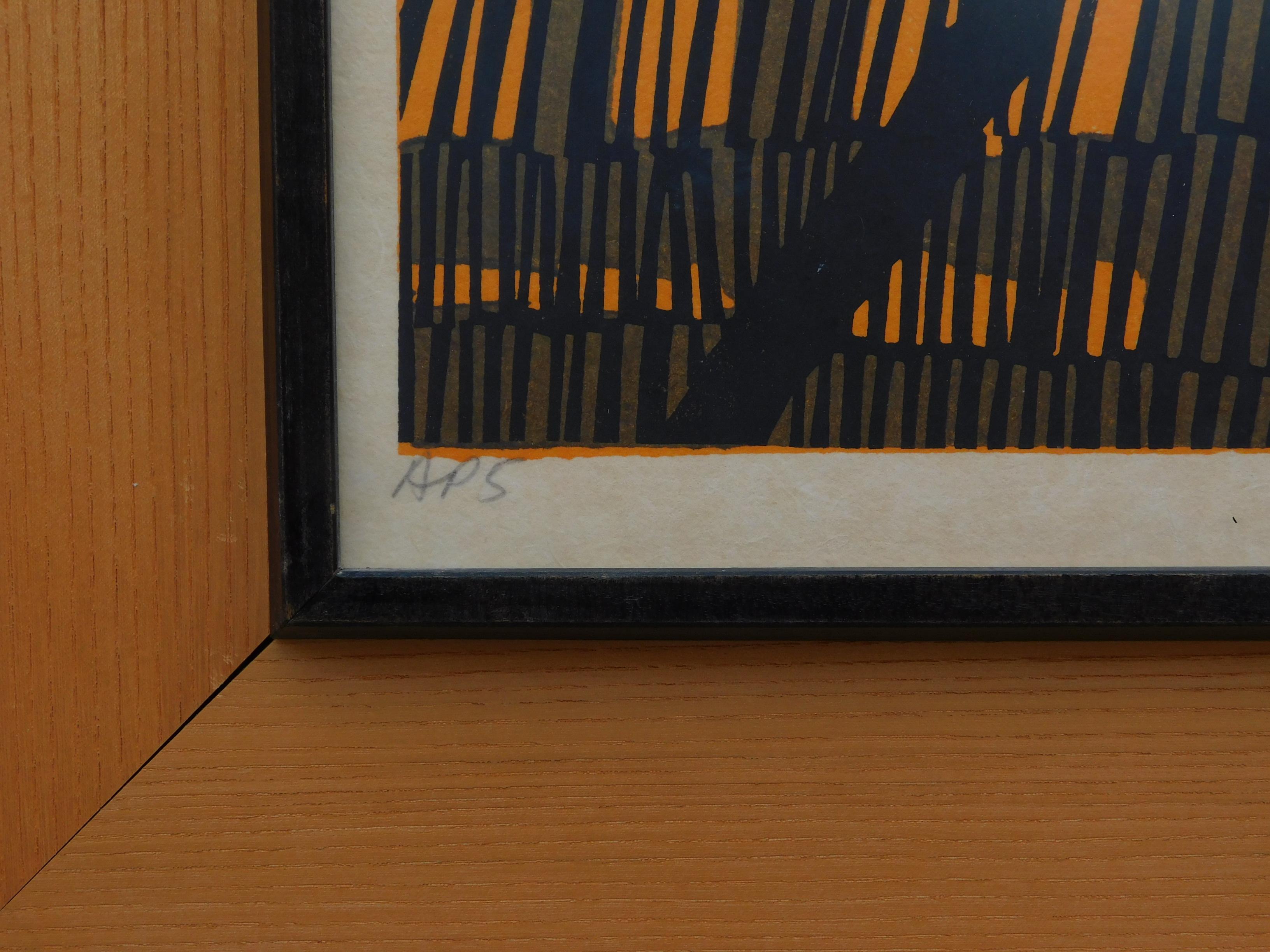 Clifton Karhu Original Color Woodblock, 1974, Koshihata Autumn For Sale 2