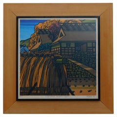 Clifton Karhu Original Color Woodblock, 1974, Koshihata Autumn