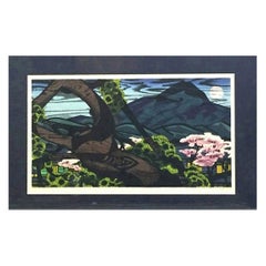 Impression sur bois japonaise en édition limitée signée Clifton Karhu « Kamigano ».