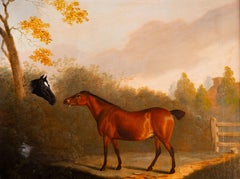 classic painting of two horses by Clifton Tomson
