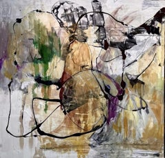 "Climb It, " 2024 Abstract 9.5Ft. Oil Painting by Kathi Robinson Frank