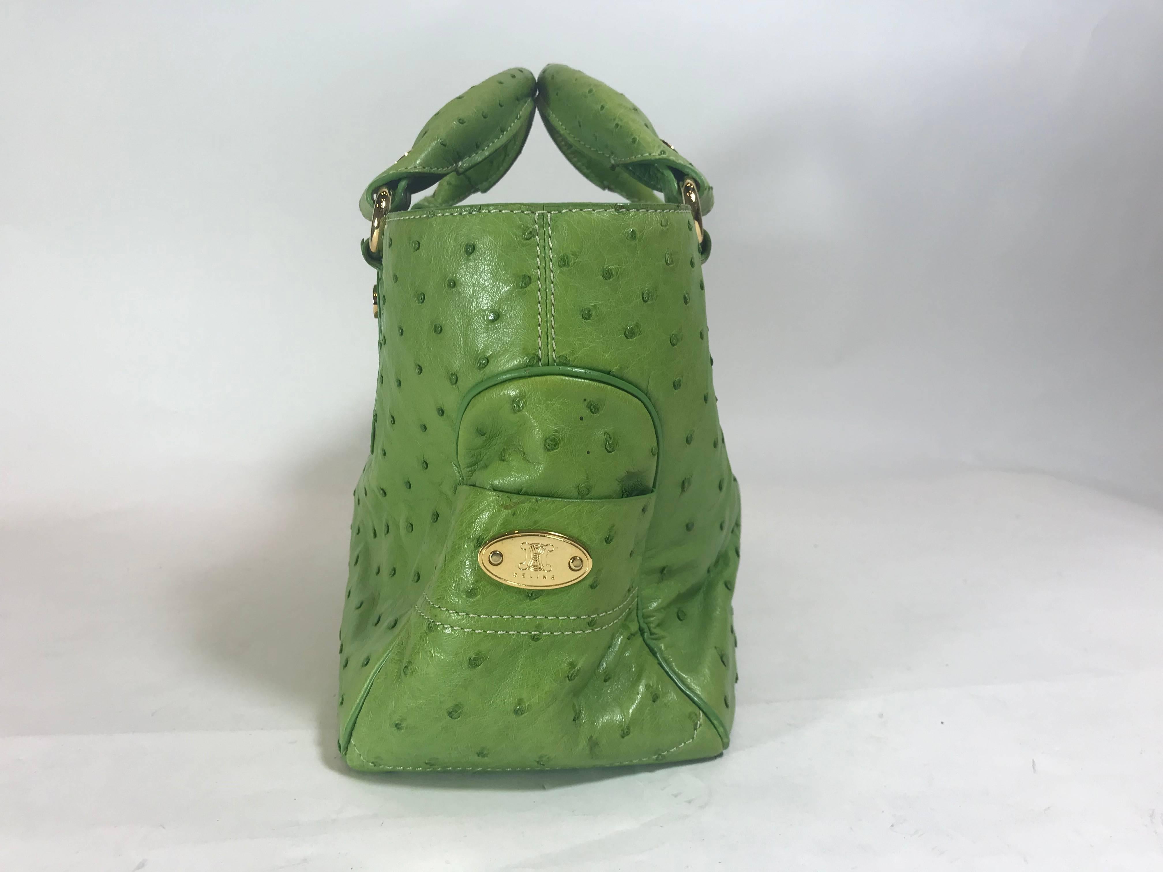 Celine always manages to make bags that are functional and stylish and this ostrich green bag fits the bill. Lined with supple emerald green interior and using fine gold hardware throughout, this bag makes us truly appreciate fine craftsmanship.