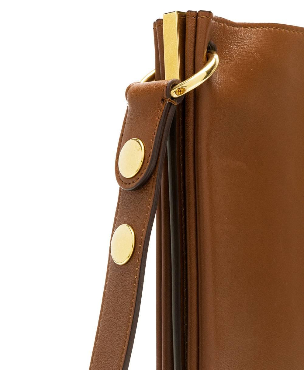 vintage brown leather shoulder bag