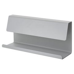 Cling Shelf, Bent Metal, Grey Painted, Minimalist Modern Design
