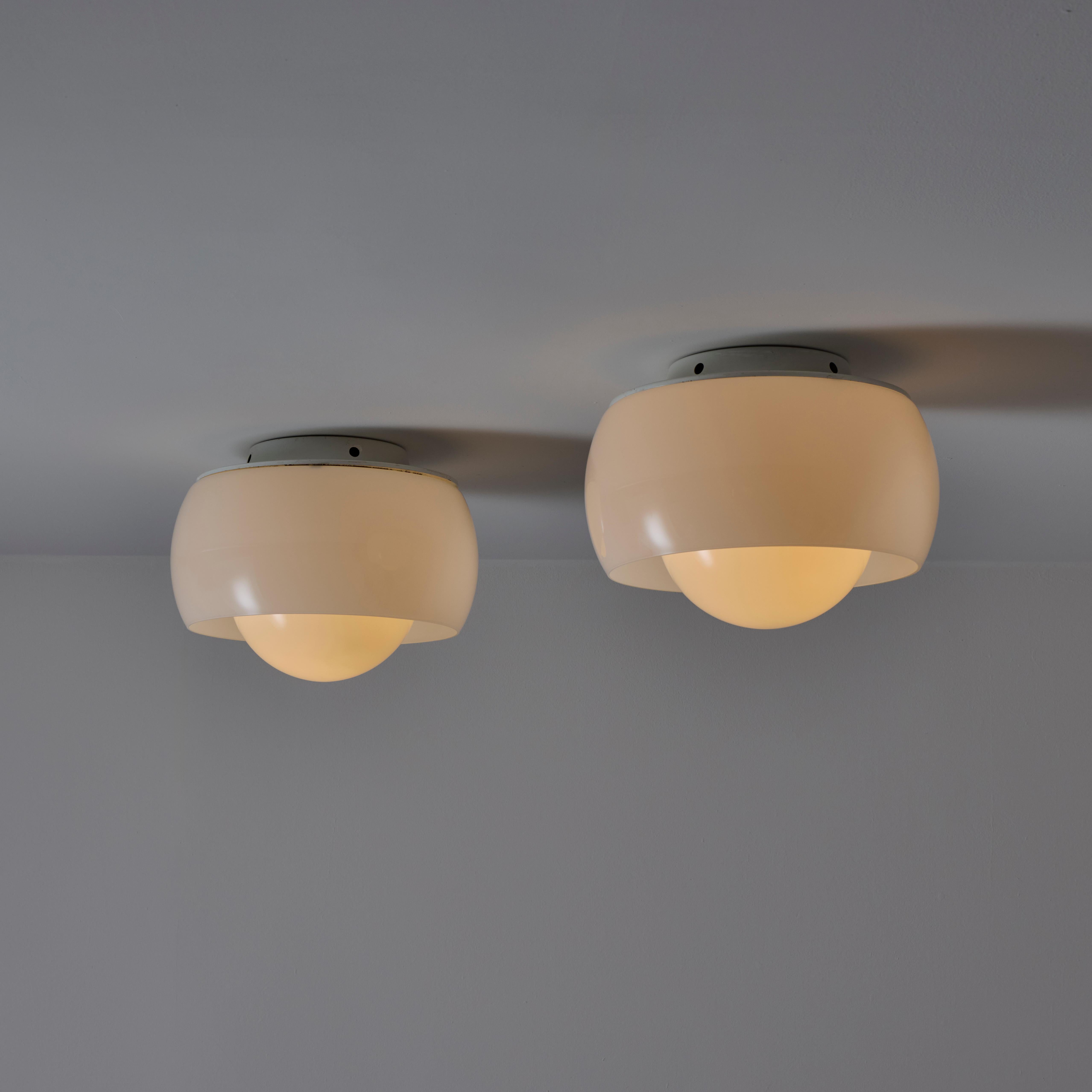 Mid-Century Modern 'Clinio' Flush Mounts by Vico Magistretti for Artemide For Sale