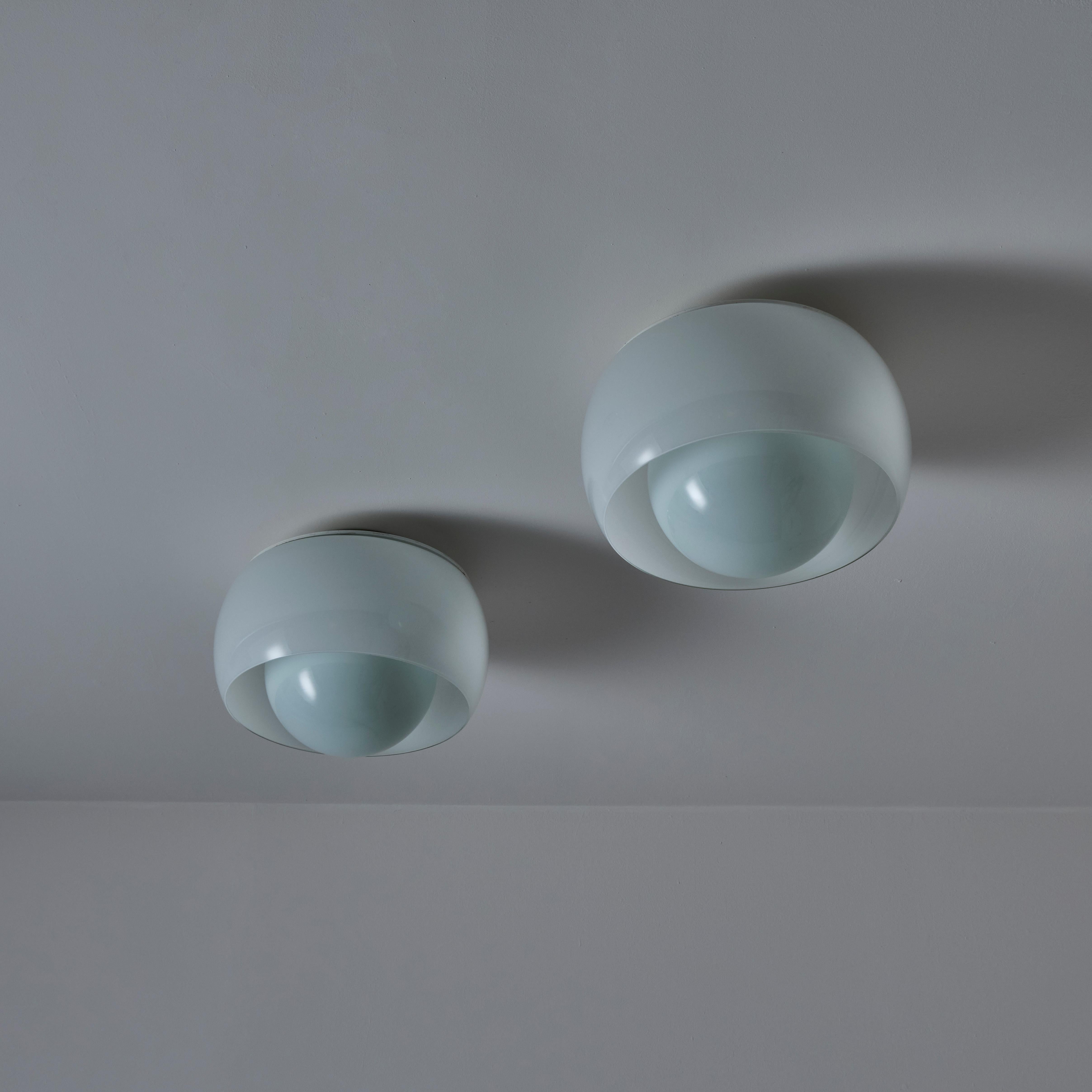 Enameled 'Clinio' Flush Mounts by Vico Magistretti for Artemide For Sale