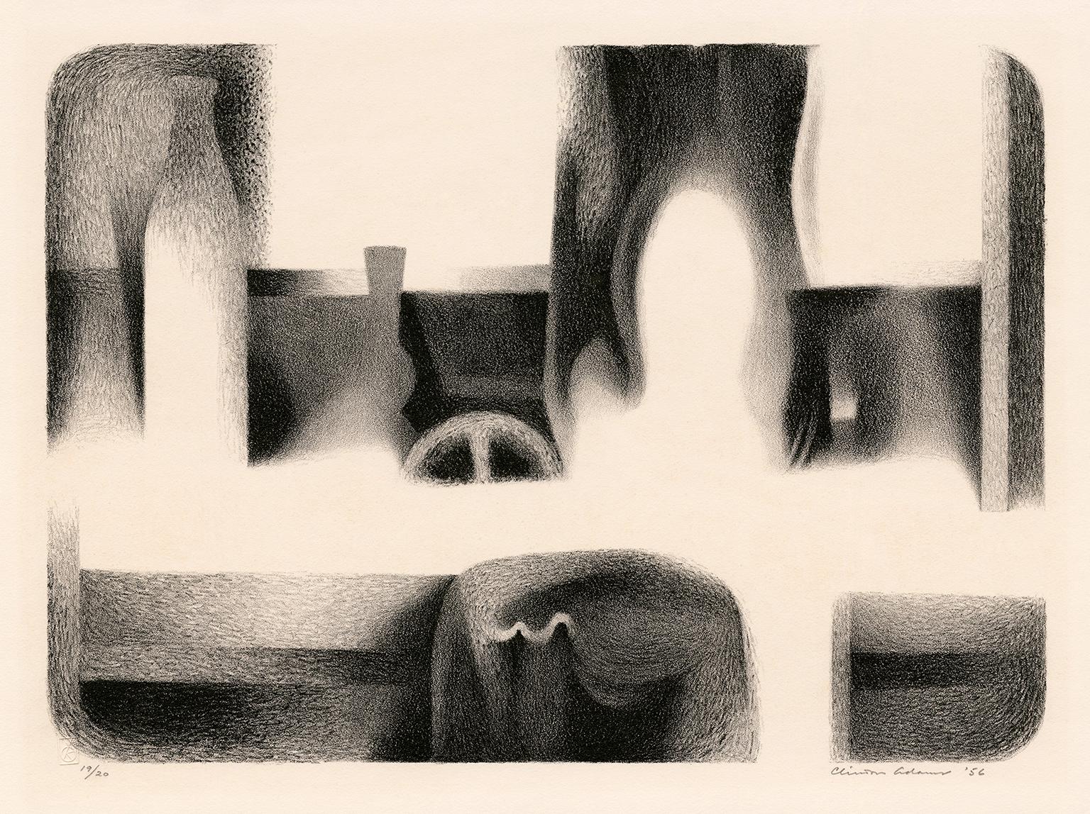 Still-Life Print Clinton Adams - Nature morte de septembre - Modernisme du milieu du siècle