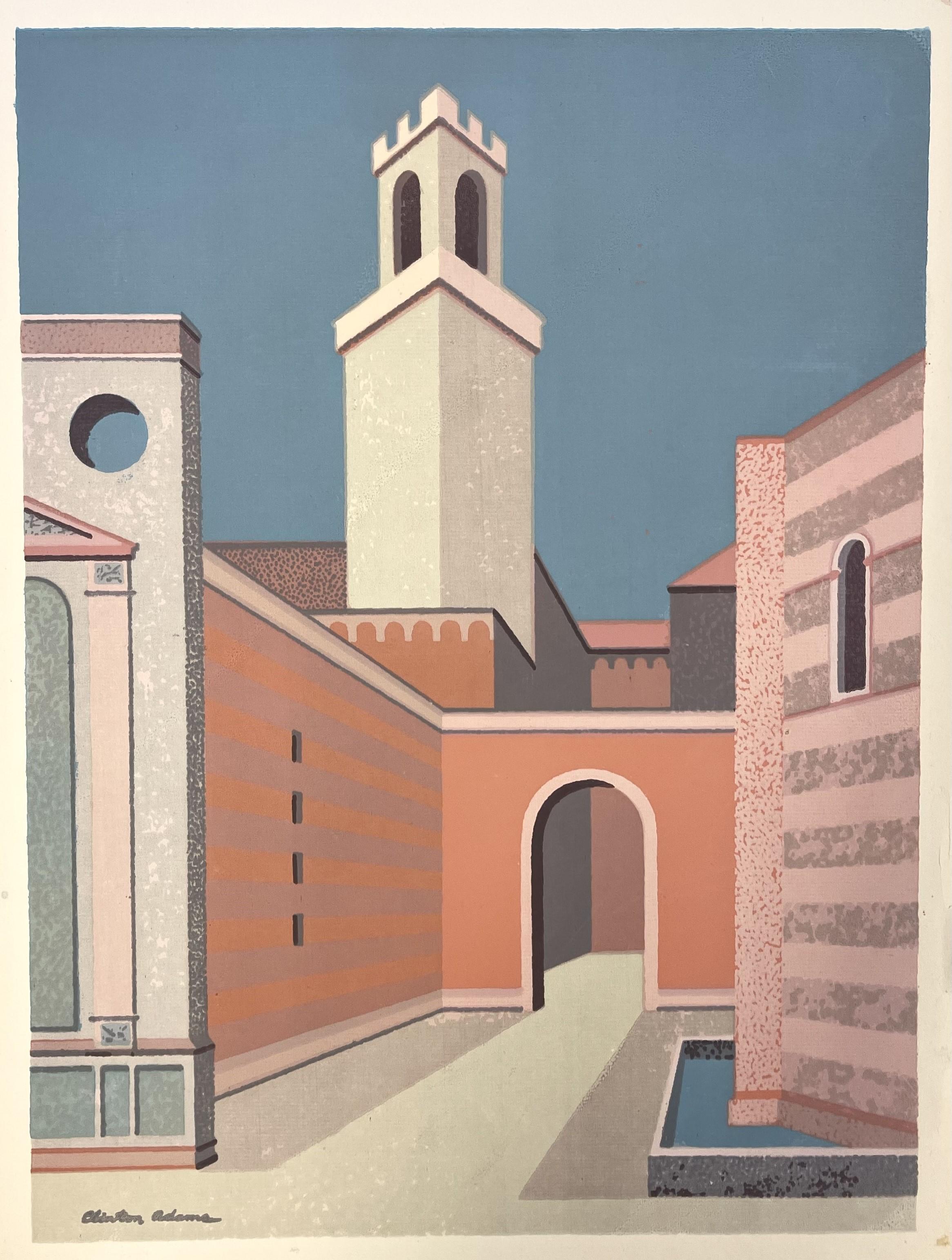 TWO SCREENPRINTS OF ITALIAN TOWNS For Sale 1