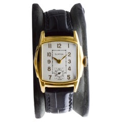 Clinton Art Deco Armbanduhr mit Original-Zifferblatt aus den 1940er Jahren