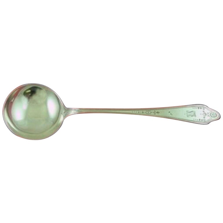 Clinton Engraved by Tiffany and Co. Sterling Silver Bouillon Soup Spoon