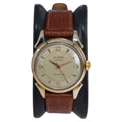 Clinton Gold Filled Art Deco Automatic Watch with Original Dial, circa 1940s