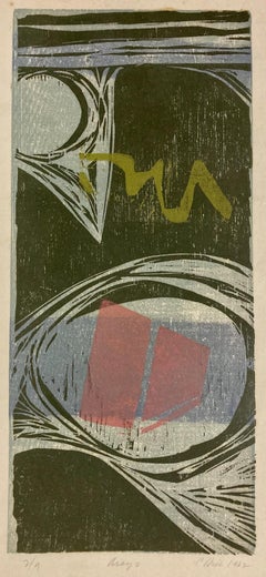 Clinton Hill, Arroyo, 1962, xilografía, paisaje/abstracción