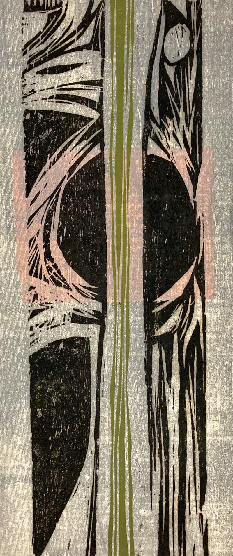 Clinton Hill, Ocotillo (Cactus), 1962, xilografía, paisaje/abstracción en venta 2