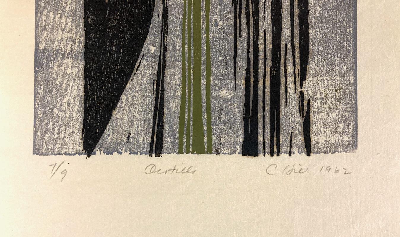 Clinton Hill, Ocotillo (Cactus), 1962, xilografía, paisaje/abstracción en venta 3