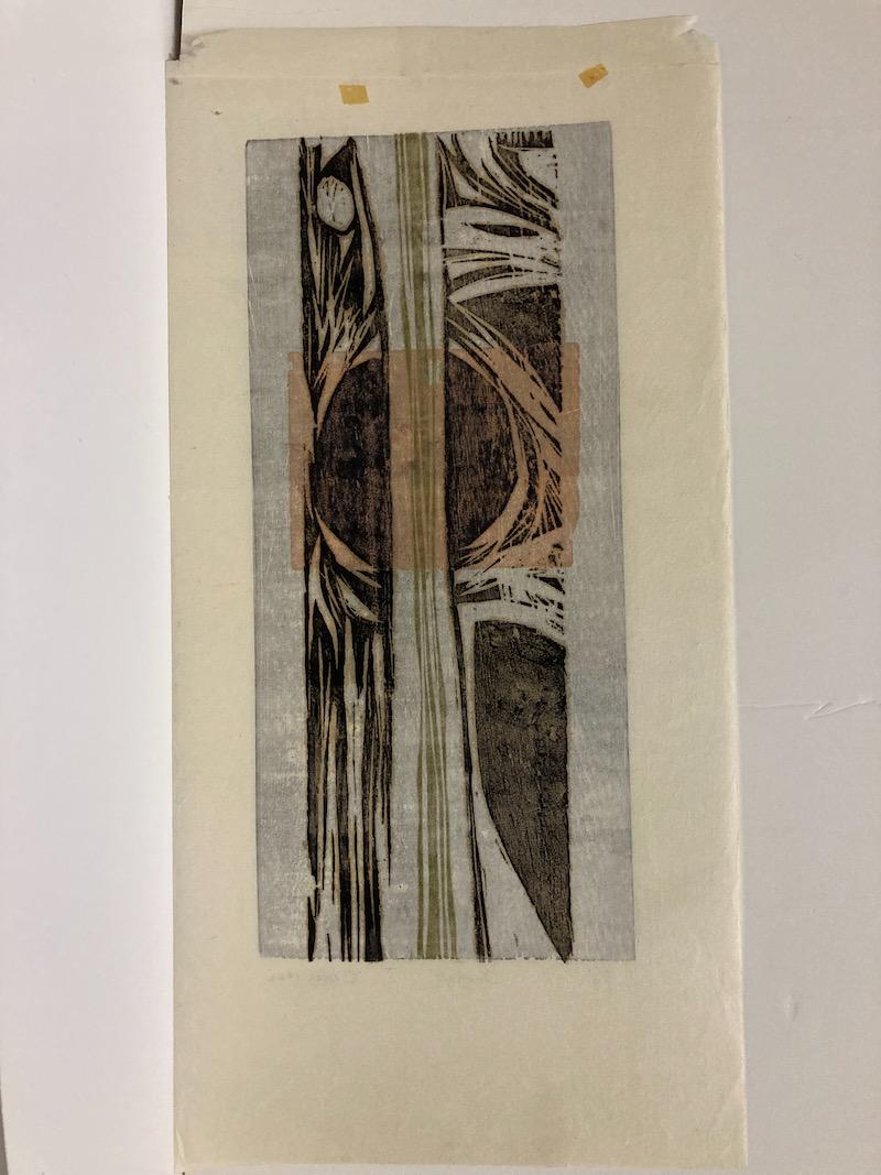 Clinton Hill, Ocotillo (Cactus), 1962, xilografía, paisaje/abstracción en venta 5